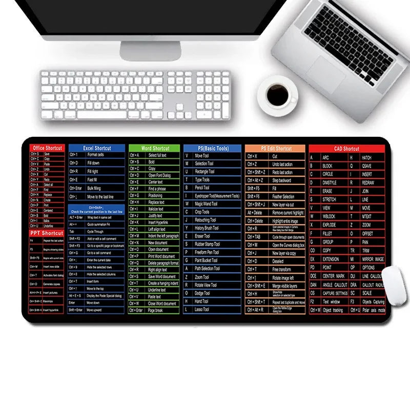 Windows Shortcuts Mouse Pad – Office Software Guide for Word, Excel & PP