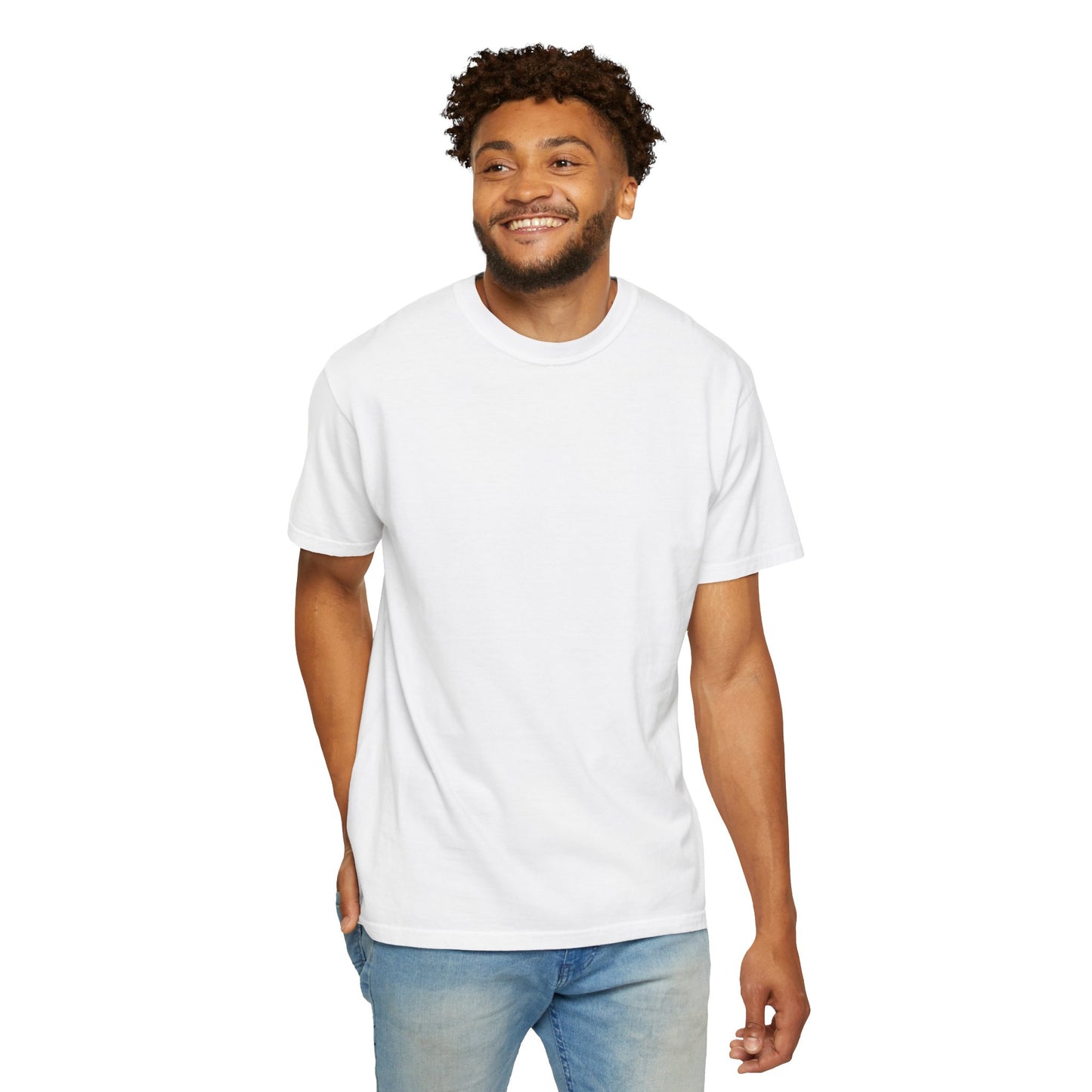 White T-Shirt Male Model Front with back logo showing sumproduct being greater than various excel functions. Perfect for a gift for colleague who is a excel fan or excel merch