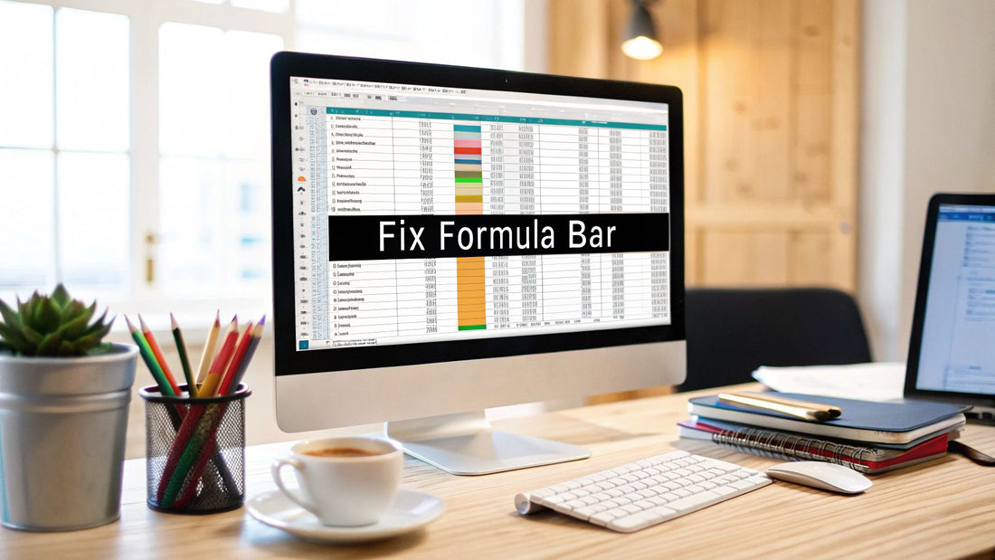 Fix Lost Formula Bar in Excel Quickly & Easily