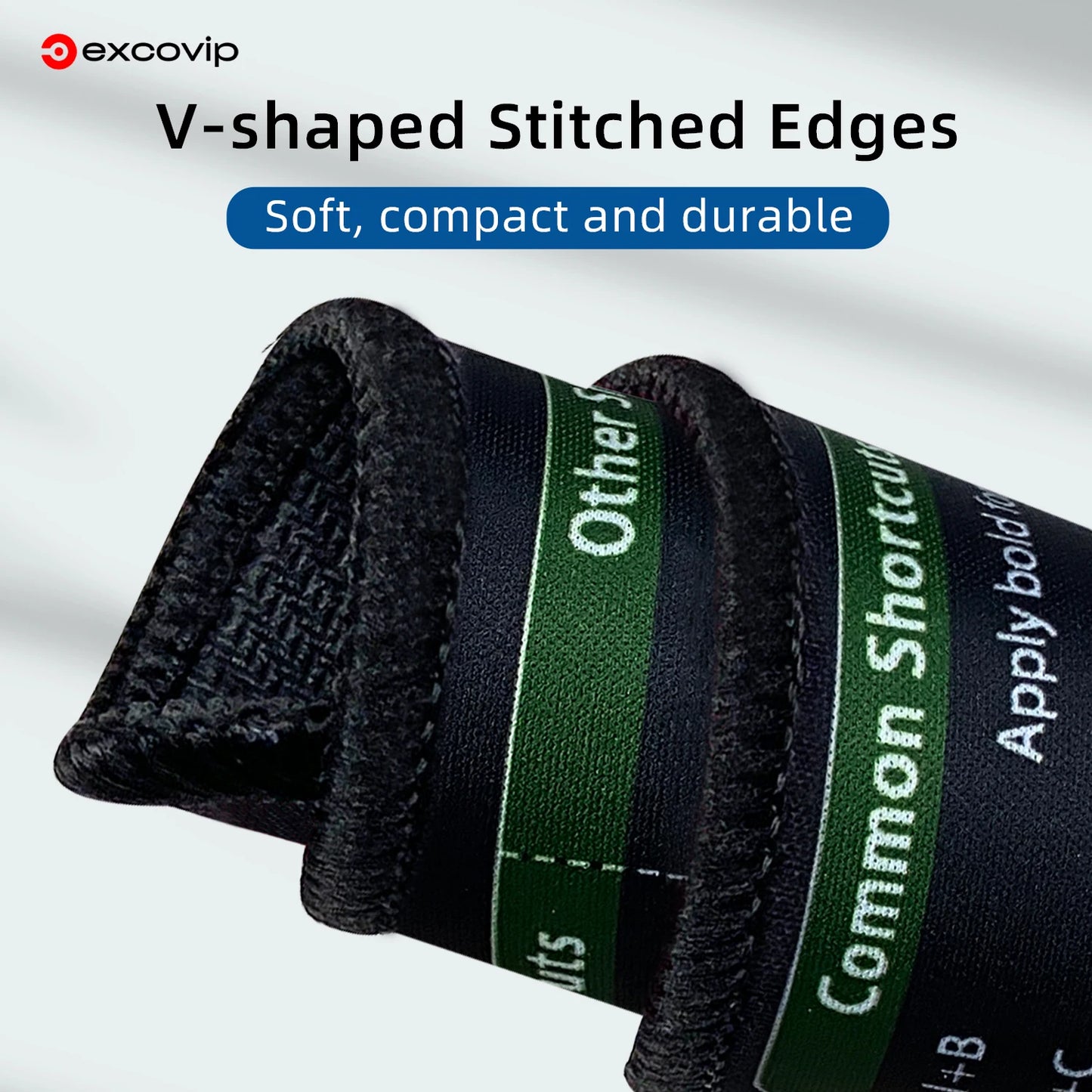 Excel Shortcuts Mouse Pad with Stitched Edge Non-Slip Rubber Base